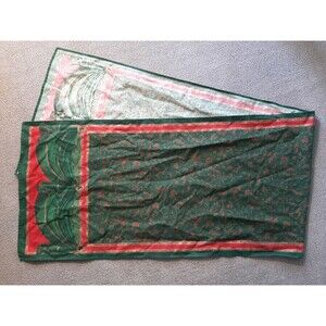 Holiday Green Charter Club Table Runner Green Christmas 58" Long 16" wide 8046